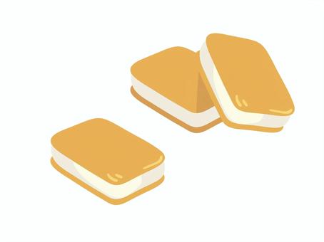 バターサンド バターサンド,お菓子,食べ物,クッキー,クリーム,洋菓子,スイーツ,おやつのイラスト素材