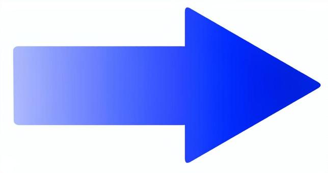 グラデーションがかった青い矢印 矢印,アイコン,グラデーション,青色,右,右矢印,進行方向,進行,目印,方向のイラスト素材