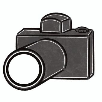 一眼レフカメラ 手描き,手描きイラスト,カメラ,一眼レフ,撮影のイラスト素材