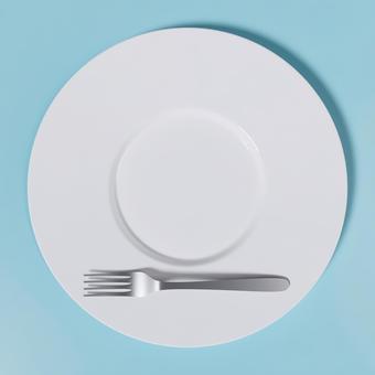 3D illustration material of plate and fork, JPG 3D illustration material of plate and fork, dish, device, fork, JPG