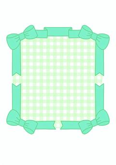 Ribbon and check frame, , JPG and PNG