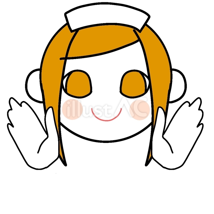ちょっとまってねのポーズの看護師の女の子 女の子,顔,看護師のイラスト素材