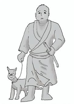 西郷隆盛 西郷隆盛,銅像,上野公園,江戸時代,明治時代,九州男児のイラスト素材