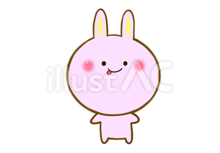 舌を出すうさぎ うさぎ,舌,可愛いのイラスト素材