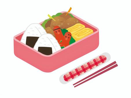 Lunch box_small 01, bento, food, meal, JPG, PNG and AI