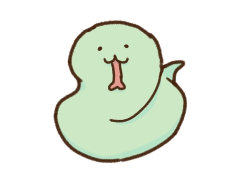 ゆるいへび ゆるいへび 蛇,へび,ヘビ,巳,巳年,動物,爬虫類のイラスト素材
