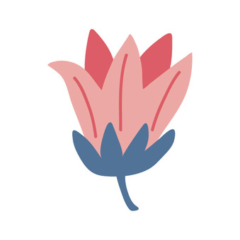 Scandinavian style flower (pink), flower, nordic winds, plant, JPG, PNG and EPS