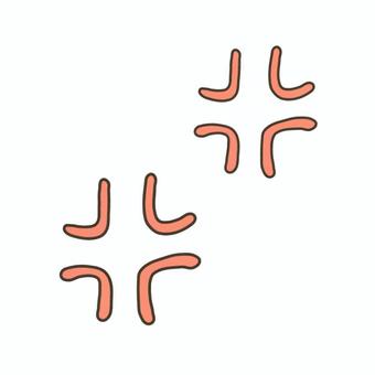ムカムカマーク2 ムカムカ,ムカつく,怒り,怒る,反応,リアクション,シンプル,単品,透過,手書きのイラスト素材