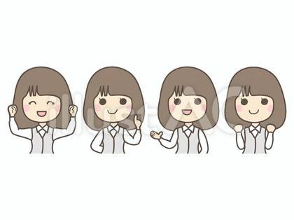 受付窓口の女性スタッフ_上半身