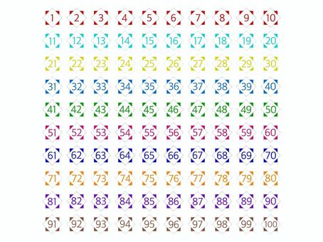 Number illustrations 1~100 56, JPG, PNG and AI Number illustrations 1~100 56, رقمي, تصميم, غني بالألوان, JPG, PNG and AI