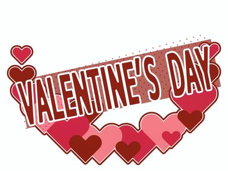 赤いバレンタインデーのロゴとハートの装飾 赤いバレンタインデーのロゴとハートの装飾 バレンタインデー,ハート,恋愛,ロマンス,ピンク,赤,ロゴ,タイトル,飾り,装飾のイラスト素材