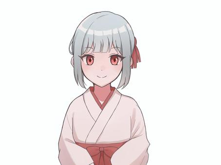 巫女 キャラクター,女の子,可愛い,人物,少女,女性,アイコン,フリーアイコン,美人,イラストのイラスト素材