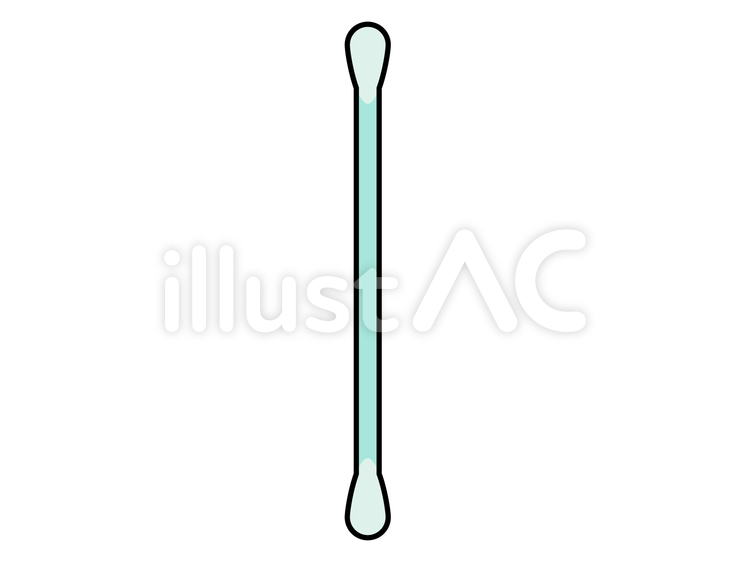 綿棒　フチあり 綿棒,衛生,道具のイラスト素材