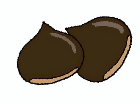 栗 栗 栗,秋,食べ物,pop調,手描き,挿絵,ワンポイント,素材,商用可,無料のイラスト素材