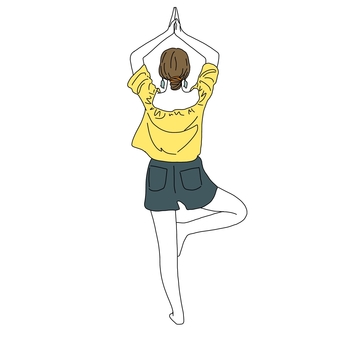 Illustration, female, yoga, gymnastics, 