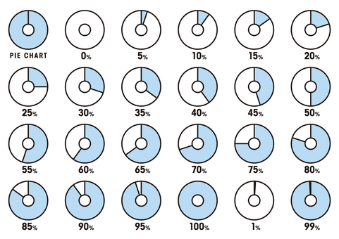 円グラフアイコン03 アイコン,円グラフ,パーセント,ビジネス,資料,プレゼン,データ,説明,会議,提案のイラスト素材
