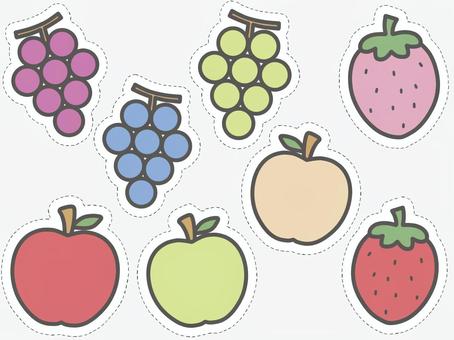 과일 스티커 세트, JPG 및 PNG 과일 스티커 세트, 과일, 스티커, 사과, JPG 및 PNG