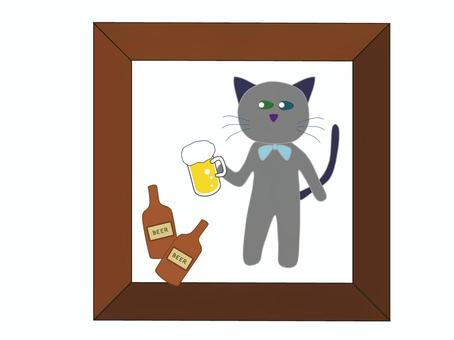 Illustration, beer bottle, picture frame, amount, JPG and PNG