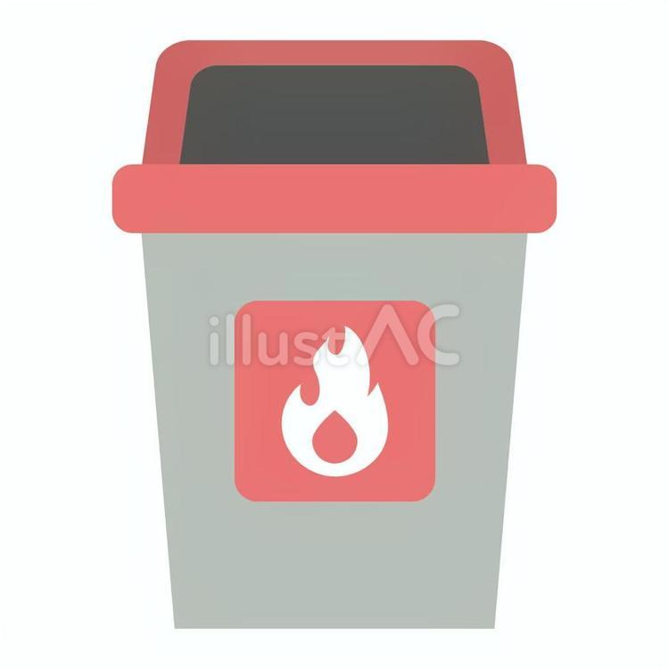 可燃ごみ用ゴミ箱 可燃ごみ,ゴミ箱,ゴミのイラスト素材