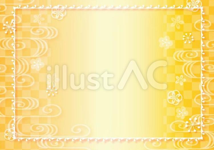 お正月　背景 お報せ,ai,案内状のイラスト素材