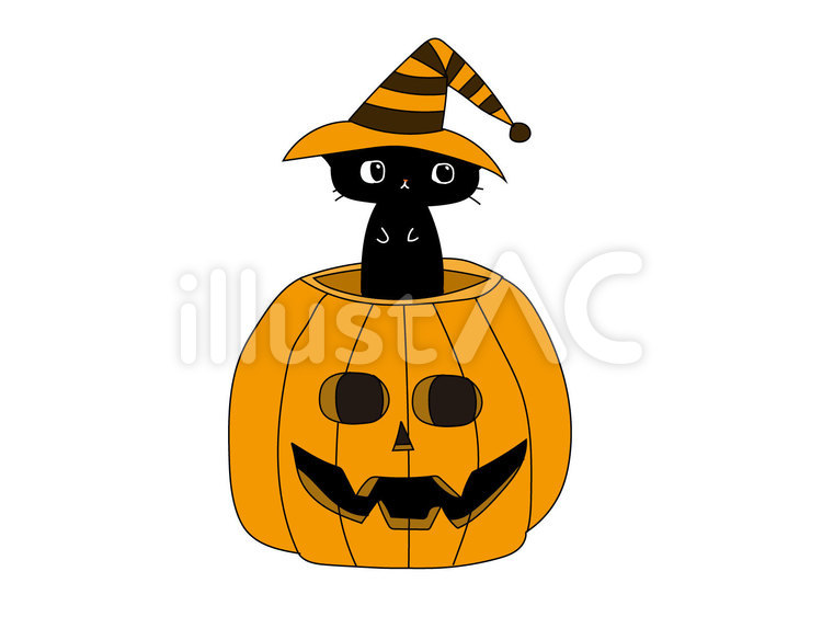 ハロウィンかぼちゃ ハロウィン,かぼちゃ,猫のイラスト素材