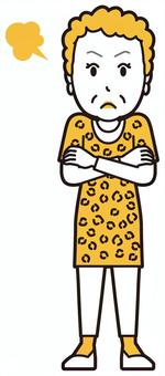  大阪のおばちゃん(黄)-105-全身