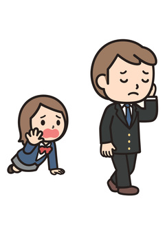 別れを告げる男