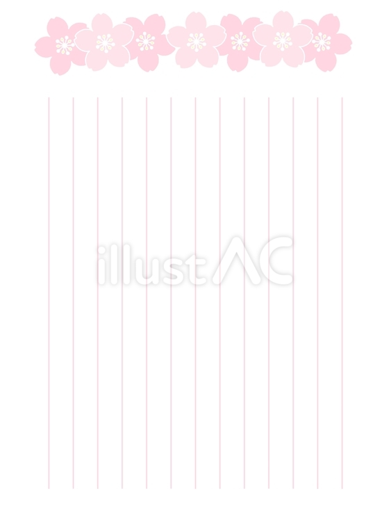 桜便箋　２色 桜,春,便箋のイラスト素材