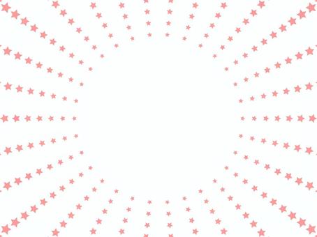 ピンクの星ラインの集中線フレーム背景 星,集中線,背景,模様,効果線,マンガ,注目,衝撃,派手,目立つのイラスト素材
