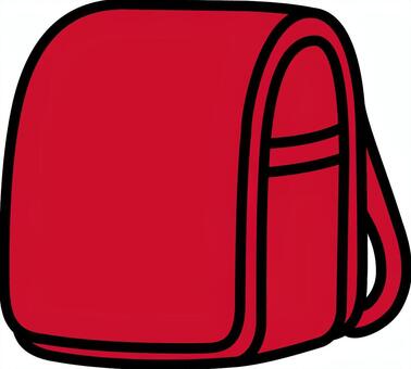 赤のランドセルです。 ランドセル,シンプル,通学,かばん,小学生,バッグ,背負う,赤のイラスト素材