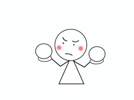 比較する棒人間パターンA-1 比較,棒人間,悩む,考える,比べる,選ぶ,選択肢,かわいい,両手,シンプルのイラスト素材