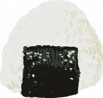 シンプルなおにぎり おにぎり,シンプル,美味しい,食べ物,手書き風のイラスト素材