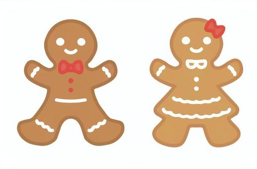 ジンジャーブレッドマンのイラスト ジンジャーブレッドマンのイラスト ジンジャーブレッドマン,クッキー,ビスケット,お菓子,クリスマス,生姜,焼き菓子,オーナメント,かわいい,ホリデーシーズンのイラスト素材