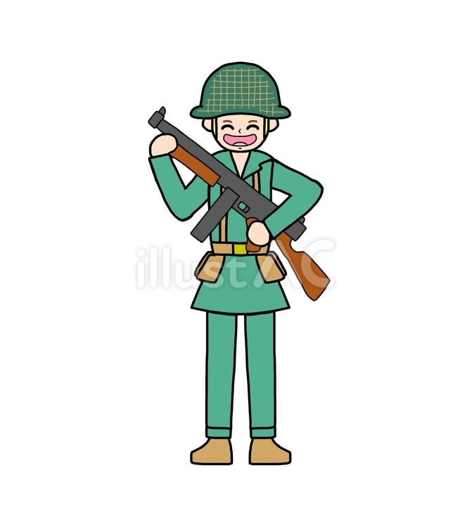笑顔の米軍兵士 米兵,米軍,アメリカ兵のイラスト素材