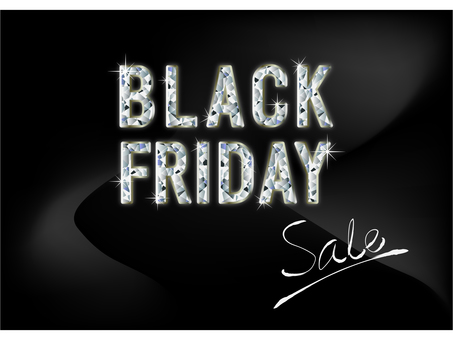 ブラックフライデー背景6 ブラックフライデー,黒,シンプル,シック,高級感,銀,オシャレ,大人っぽい,ダイアモンド,セールのイラスト素材