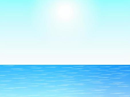 晴れの日の海の背景 晴れの日の海の背景 海,青空,夏,晴れ,太陽,日光,夏日,真夏,自然,水のイラスト素材
