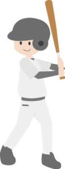 野球 野球,部活,学生,学校,バットのイラスト素材