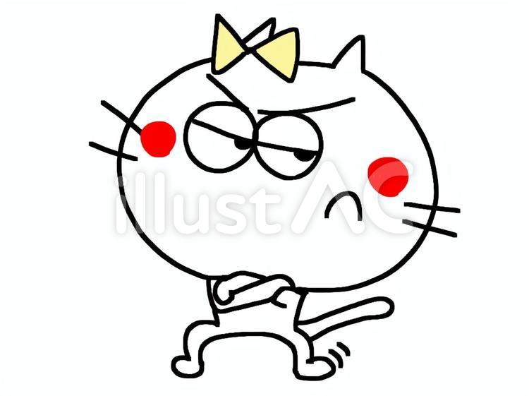 猫 怒る 猫 怒る 猫,怒る,蝶々のイラスト素材