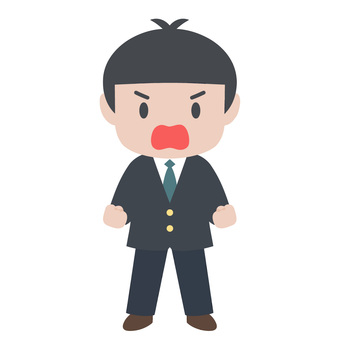 気合を入れるビジネスマン ビジネスマン,気合,決意,力強い,モチベーション,自信,元気,表情,スーツ,活躍のイラスト素材