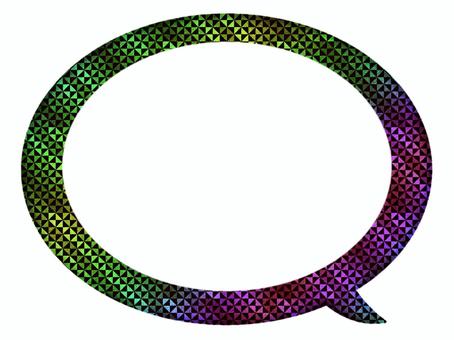 吹き出し　楕円形　風車模様 吹き出し,楕円形,風車模様,フレ−ム,ポストカード,メッセージカード,チラシ,pop,風車,柄のイラスト素材