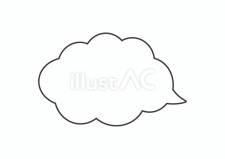 くも吹き出し７ 吹き出し,ふきだし,フキダシのイラスト素材