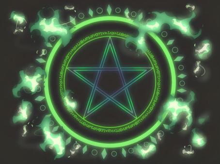 Green flame type magic circle, JPG and PNG Green flame type magic circle, magic team, fire, call, JPG and PNG