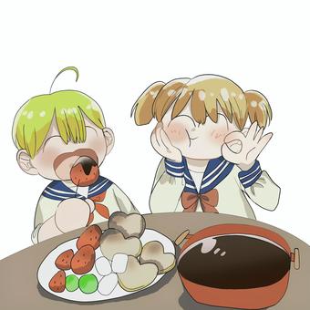 Illustration, valentine, share chocolate, chocolate, 