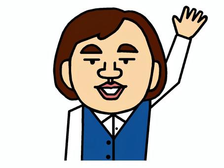 挨拶 挨拶,合図,人物,女性,ol,社会人,アピールのイラスト素材