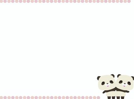 Twins_panda_frame, JPG, PNG and AI Twins_panda_frame, a smile, animal, tiny, JPG, PNG and AI