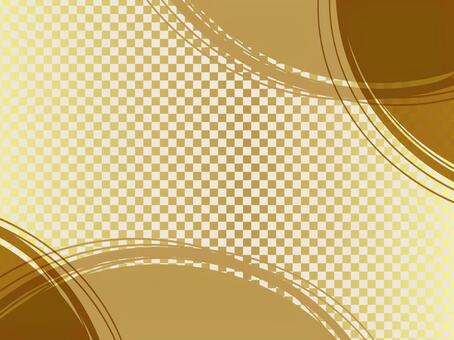 お正月、イベント、高級感・和風モダン背景 正月,背景,和風,グラデーション,フレーム,横,市松模様,和柄,テクスチャ,ゴールドのイラスト素材