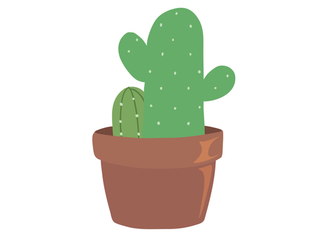 サボテン2 主線なし サボテン,とげ,植物,鉢,主線なし,イラスト素材,広告,チラシ,cm,白背景のイラスト素材