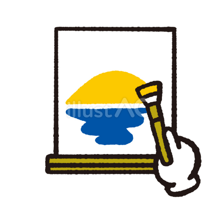 draw a picture　絵を描く 手,絵を描く,お絵かきのイラスト素材