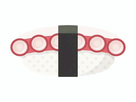 タコの握り寿司 タコ,寿司,食べ物,和食,料理,日本食,イラスト,素材のイラスト素材