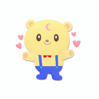 ぷっくりクマ ぷっくりクマ くま,ハート,エンボス,ドロップシャドウ,ゆるキャラのイラスト素材